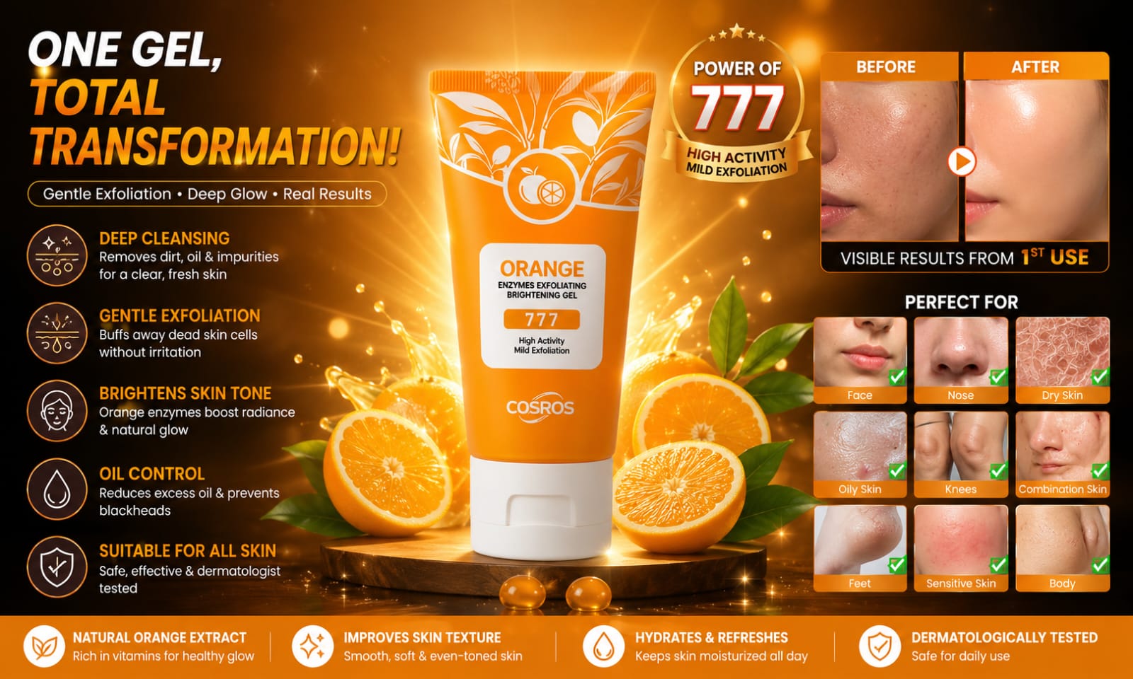 Orange Brightening Exfoliating Gel